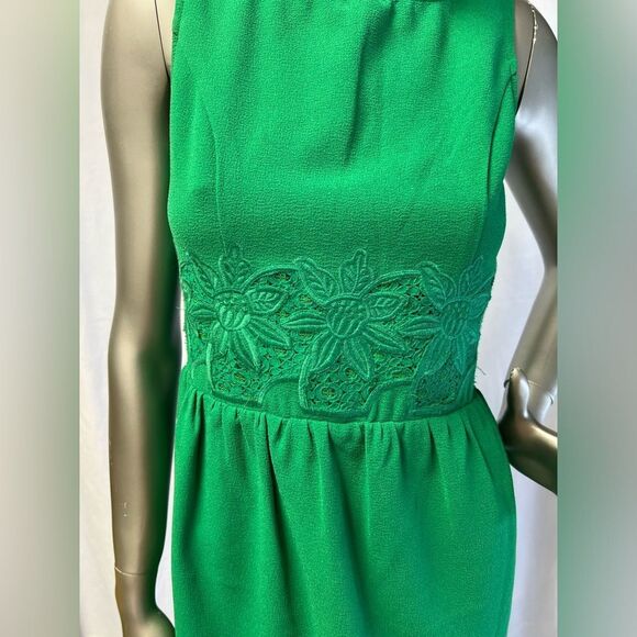 Urban Outfitters Pins & Needles Sleeveless Crepe Dress Floral Waist Green Size S - Picture 2 of 8